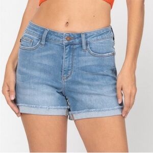 NWT Judy Blue Light Blue Denim Shorts JB150037 Size 1XL